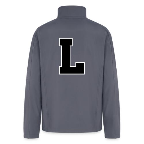 Varsity Letter L Athletic Monogram - Men’s Soft Shell Jacket
