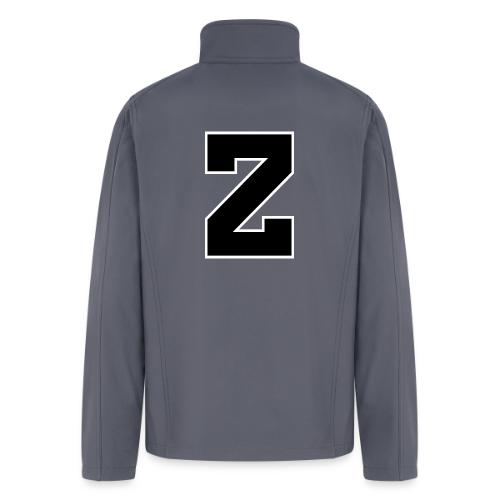 Varsity Letter Z Athletic Font Design - Men’s Soft Shell Jacket