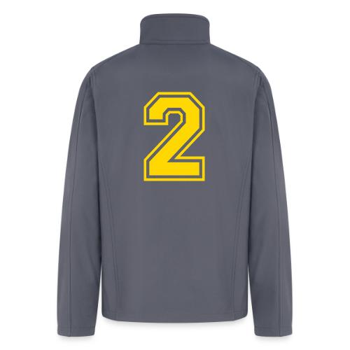Number 2 in a classic athletic collegiate font - Men’s Soft Shell Jacket