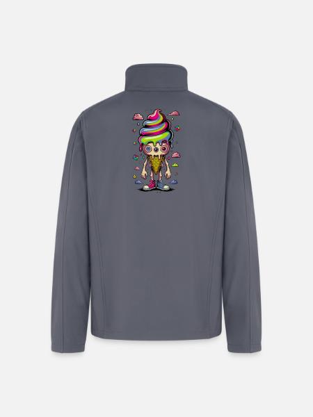 Cosmic Cone Creature - Men’s Soft Shell Jacket - gray