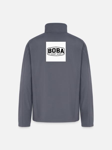 Boba Chop Shop Logo - Men’s Soft Shell Jacket - gray