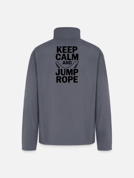 Keep Calm and Jump Rope - Men’s Soft Shell Jacket - gray