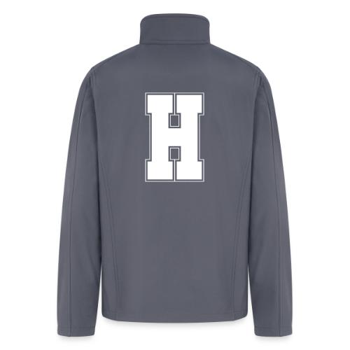 White Letter H – Varsity Alphabet Monogram - Men’s Soft Shell Jacket