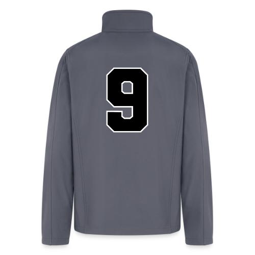 Varsity Number 9 Athletic Font - Men’s Soft Shell Jacket
