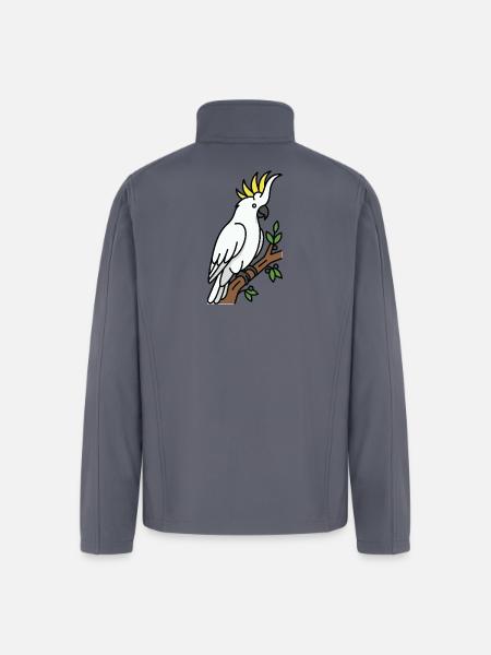 australian bird Cockatoo - Men’s Soft Shell Jacket - gray