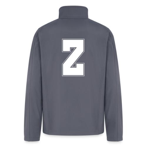 White Letter Z – Varsity Alphabet Monogram - Men’s Soft Shell Jacket