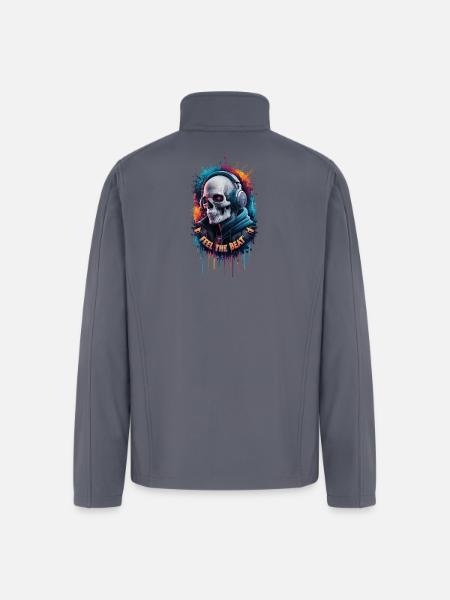 Skull Beats Neon Splash - Men’s Soft Shell Jacket - gray