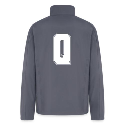 White Letter Q – Varsity Alphabet Monogram - Men’s Soft Shell Jacket