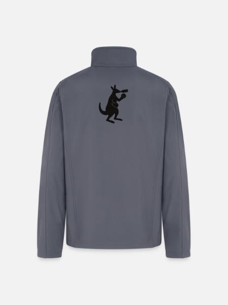 Kangaroo Sip Silhouette - Men’s Soft Shell Jacket - gray
