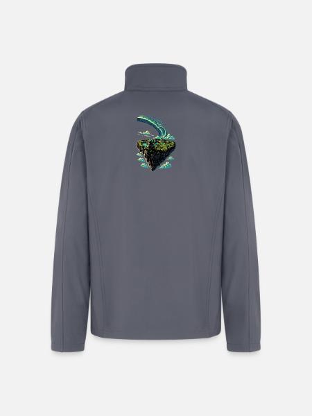 Floating Island Wave Arc - Men’s Soft Shell Jacket - gray