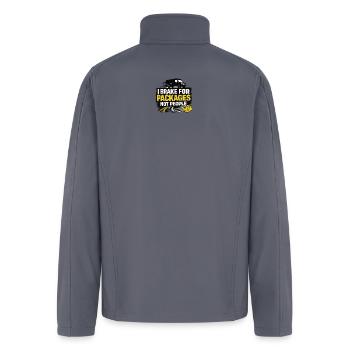 I Brake for Packages Not People - Men’s Soft Shell Jacket - gray - Back