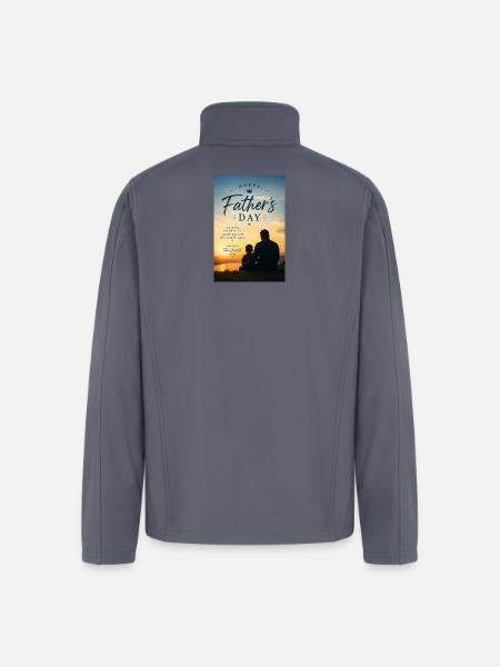Sunset Bond: Father’s Day - Men’s Soft Shell Jacket - gray