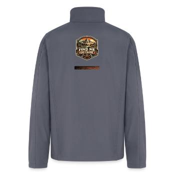 Find Me Outside Mountain Badge - Men’s Soft Shell Jacket - gray - Back
