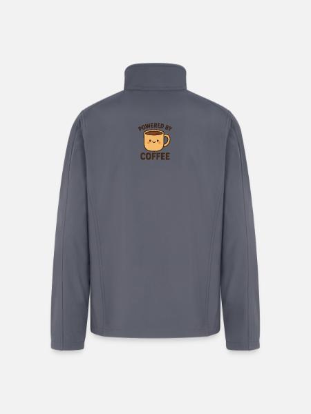 Adorable Coffee Power Emblem - Men’s Soft Shell Jacket - gray