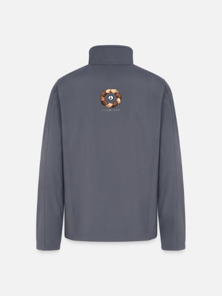 Humanity First Unity Circle - Men’s Soft Shell Jacket - gray