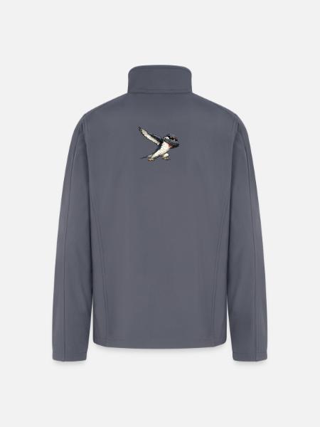 Dabbing Swallow - Men’s Soft Shell Jacket - gray