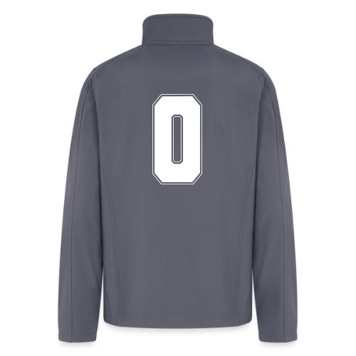 White Letter O – Varsity Alphabet Monogram - Men’s Soft Shell Jacket