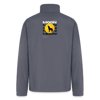 Howling Wolf Full Moon Graphic  - Men’s Soft Shell Jacket - gray - Back
