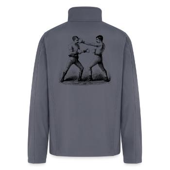 Men with Mustaches - Men’s Soft Shell Jacket - gray - Back
