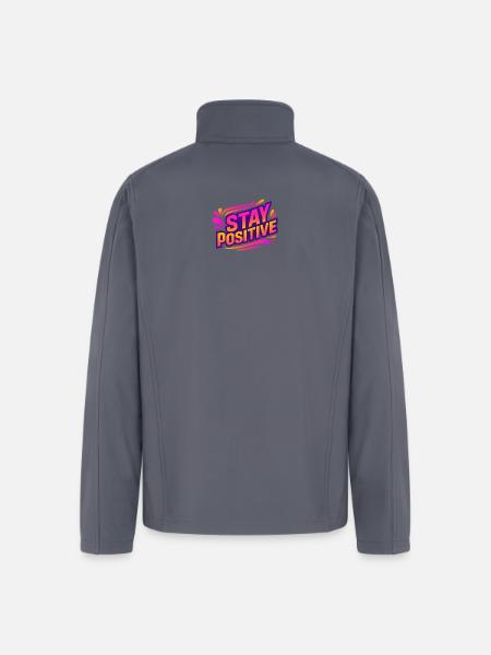 Stay Positive Neon Splash - Men’s Soft Shell Jacket - gray