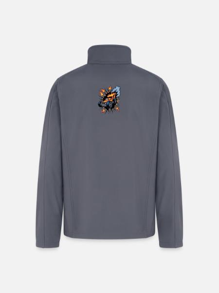 Blazing Hot Rod Rampage - Men’s Soft Shell Jacket - gray