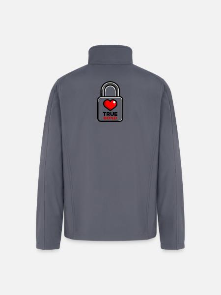 a-simple-flat-vector-padlock-with-clean-rounded - Men’s Soft Shell Jacket - gray