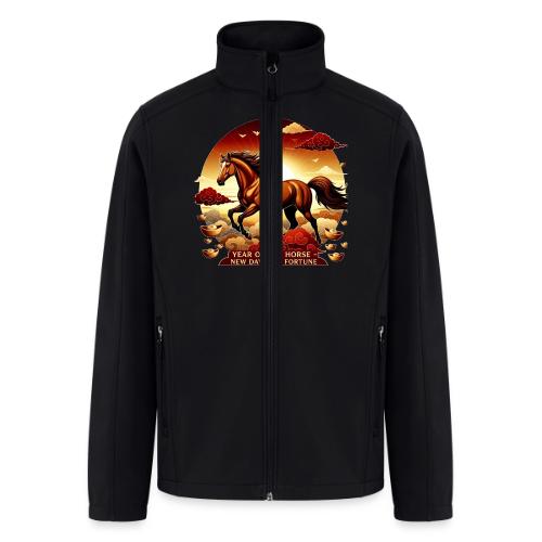 Year of the Horse Sunrise T Shirt, Lunar New Year - Men’s Soft Shell Jacket