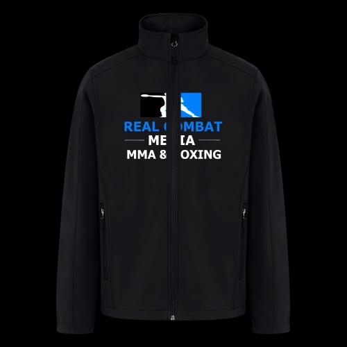 RCM MMA & BOXING Light Blue White Text - Men’s Soft Shell Jacket