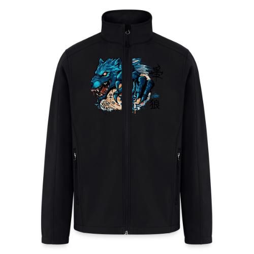 Blue Wolf Graffiti Street Art - Men’s Soft Shell Jacket