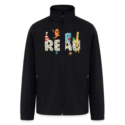 Whimsical READ Kids Cartoon - Men’s Soft Shell Jacket
