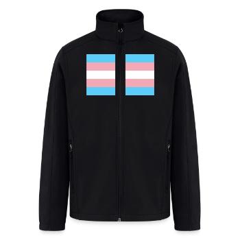 Transgender Flag Trans Awareness - Men’s Soft Shell Jacket - black - Front
