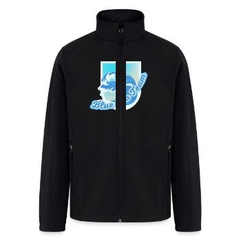 blue sea - Men’s Soft Shell Jacket - black - Front