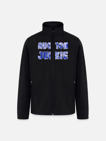 Auction Junkie blue camo - Men’s Soft Shell Jacket - black