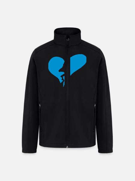 Broken heart - Men’s Soft Shell Jacket - black