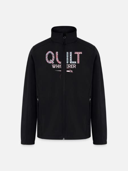 Quilt Whisperer Quilting Quilter - Men’s Soft Shell Jacket - black