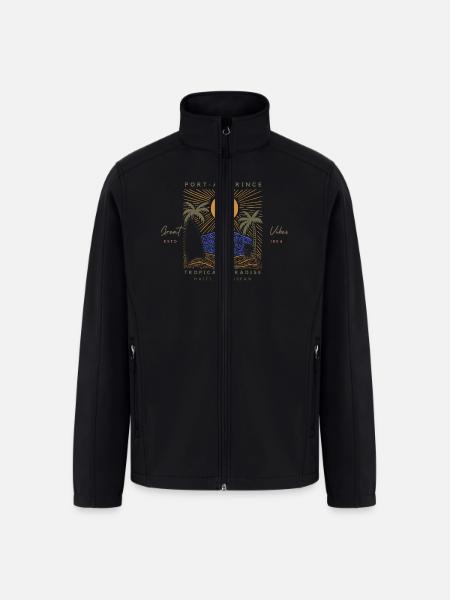 Port-au-Prince, Haiti - Men’s Soft Shell Jacket - black