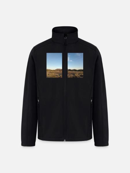 Blue Sky in the Desert - Men’s Soft Shell Jacket - black