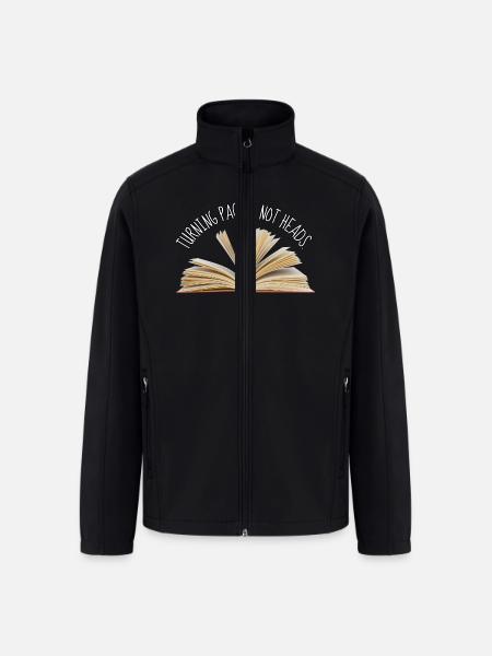 Turning Pages Not Heads - Men’s Soft Shell Jacket - black