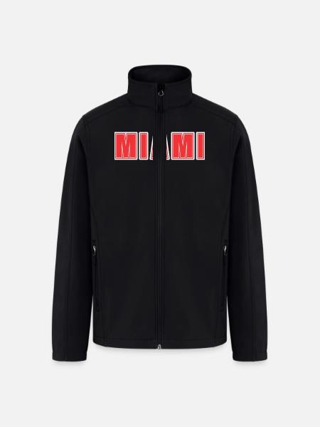 MIAMI RED Theme - Men’s Soft Shell Jacket - black