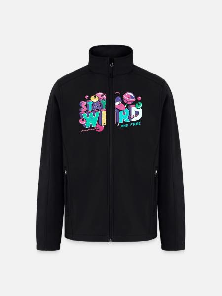 Stay Weird - Men’s Soft Shell Jacket - black