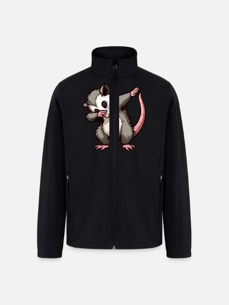 Dabbing Opossum - Men’s Soft Shell Jacket - black