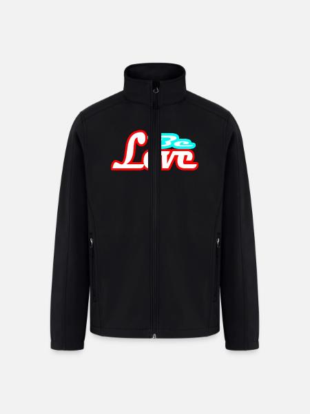 be love - Men’s Soft Shell Jacket - black