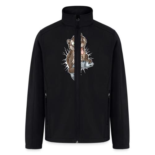STUCK Otter (front) - white cracks - Men’s Soft Shell Jacket