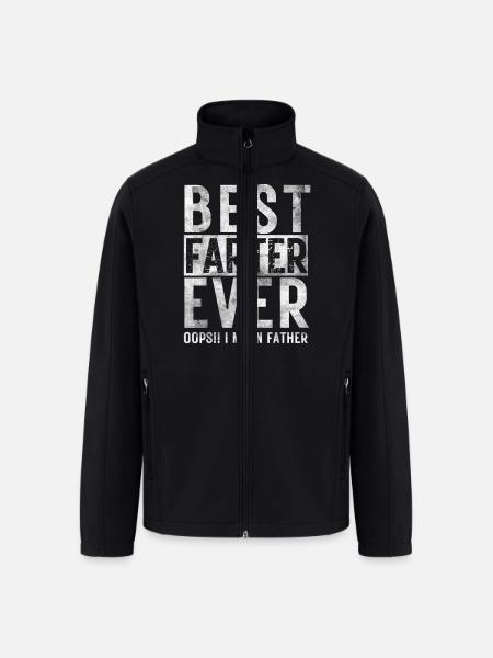 farter father Fathers Retro - Men’s Soft Shell Jacket - black