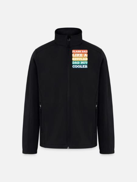 Bouldering Flash Dad Boulderer - Men’s Soft Shell Jacket - black