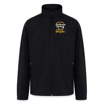 Professional Bartender Adult Babysitter Mixologist - Men’s Soft Shell Jacket - black - Front