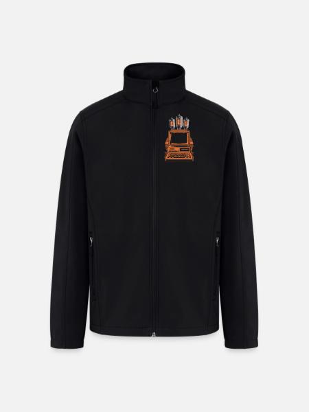 Retro Vacuum-Tube Computer - Men’s Soft Shell Jacket - black