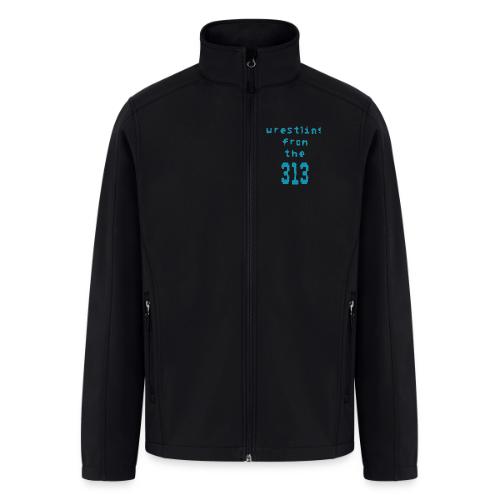 Wrestling from the 313 (Teal) - Men’s Soft Shell Jacket