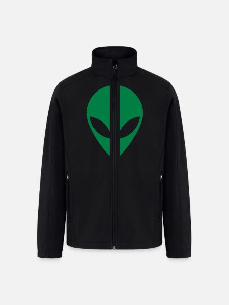 Alien Face - Men’s Soft Shell Jacket - black