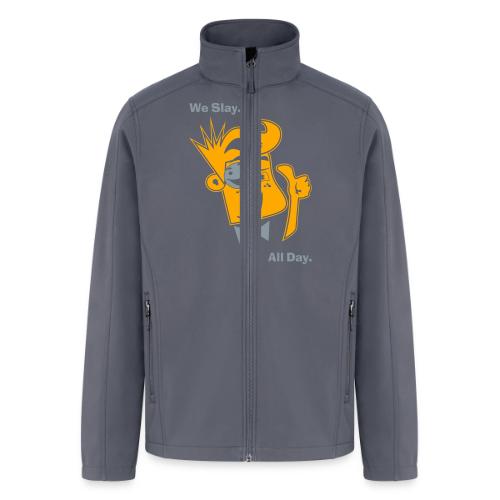 We Slay All Day Shiny Shirt Metallic Silver & Gold - Men’s Soft Shell Jacket